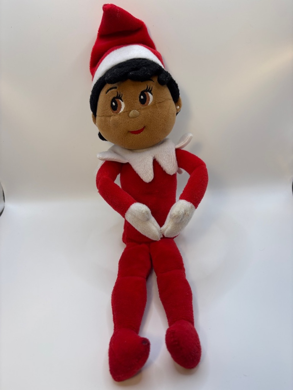 Holiday Elf Plush Toy - Red with Brown Face